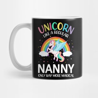 Cute Magical Funny Christmas Family colorful Unicorn Nanny Mug